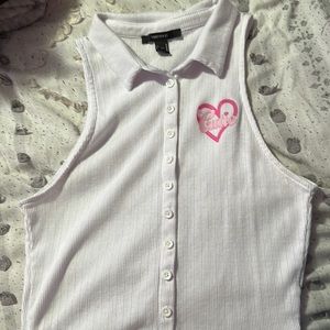 Cropped button up “Cutie”